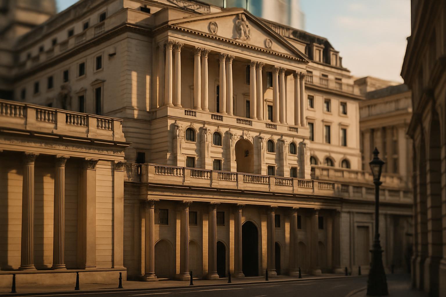 Bank of England building on Threadneedle Street, London